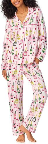 Bedhead PJs, Womens, Long Sleeve Classic Cotton Knit Pajama Set, Paris Je T'Aime, Large in Saudi Arabia