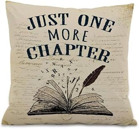RYKEEN Book Lover Throw Pillow Covers 18x18 Inch，Set of 4 Reading Nook Decorate Pillow Covers Classroom Pillowcase for Kids Reading Room Library Study(18x18 Inch) in Saudi Arabia
