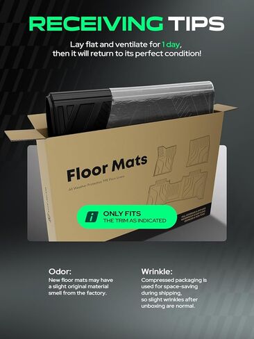 سجادات أرضية YHTAUTO متوافقة مع كاديلاك SRX 2010-2016، وبطانات أرضية TPE مناسبة للحماية من جميع الأحوال الجوية، الصف الأول والثاني، مجموعة من 3 قطع باللون الأسود in Kuwait