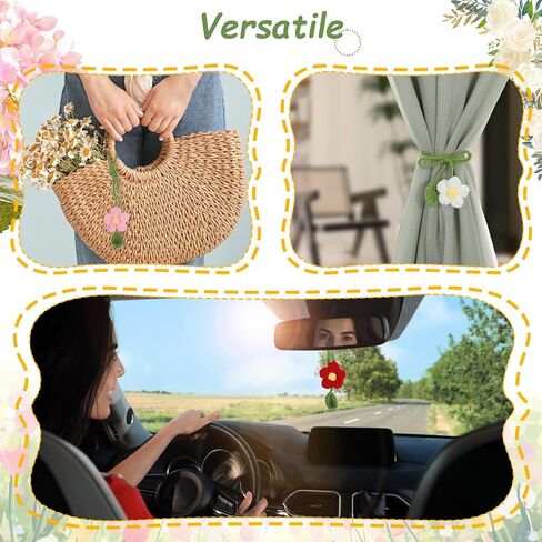 5 قطع من علامات زهرة الكروشيه المرجعية، علامة مرجعية مصنوعة يدويًا على شكل زهرة محبوكة للنساء، علامات كتاب كروشيه عباد الشمس اللطيفة لمحبي الكتب والمعلمين، سحر حقيبة شخصية in Kuwait