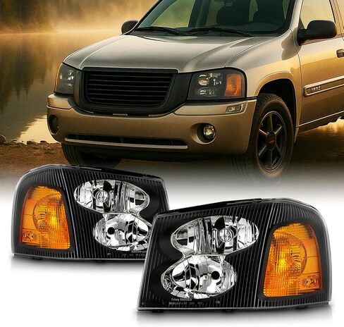 AKKON - For GMC Envoy/Envoy XL/Envoy XUV Black Housing Headlight Lamp Assembly L+R in Saudi Arabia