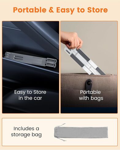 Steering Wheel Laptop Holder for Car SUV Pickup Truck Tesla Vehicle Workstation, Adjustable Foldable Portable iPad Tablet Laptop Stand for Desk, Tiktok Car Travel Essentials 2026 -Gray in Kuwait