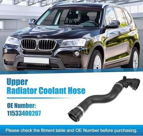 uxcell Upper Radiator Coolant Hose Pipe for BMW X3 2.5L L6 - Gas 3.0L L6 - Gas 2004 2005 for BMW X3 3.0L L6 - Gas 2006 No.11533400207 in Saudi Arabia