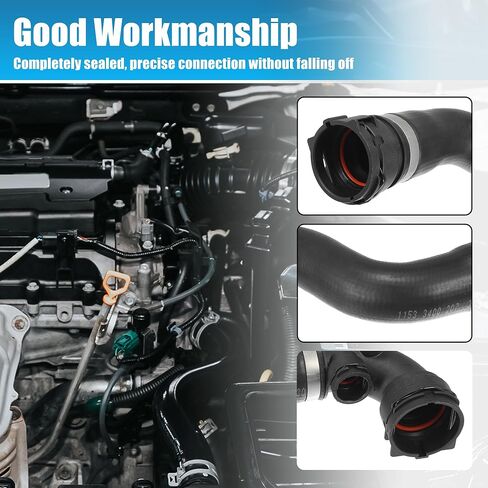 uxcell Upper Radiator Coolant Hose Pipe for BMW X3 2.5L L6 - Gas 3.0L L6 - Gas 2004 2005 for BMW X3 3.0L L6 - Gas 2006 No.11533400207 in Saudi Arabia