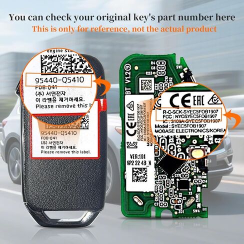 KEYECU Smart Remote Key Fob Replacement for Kia Seltos 2020 2021 2022 2023 2024 Keyless Entry Remote Start Car Key 433MHz 6A Chip FCC ID: NYOSYEC5FOB1907, P/N: 95440-Q5410 in Saudi Arabia