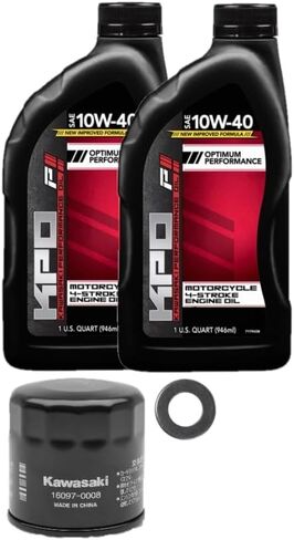 OEM Oil Change Kit Compatible with Kawasaki Ninja 650 (2012-2025) & 650R (2006-2013) – Includes 2 Qts Oil, Filter & Drain Plug Washer in Saudi Arabia