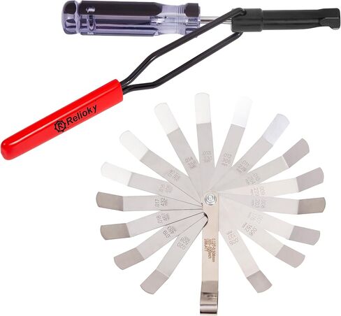 أداة تعديل الصمام لجوز مربى 10 مم، مع مقياس ملمس بزاوية، مسمار ضبط الصمام المشقوق، أداة تعديل رموش الصمام لهوندا، تويوتا، نيسان ومحركات السيارات اليابانية الأخرى in Kuwait