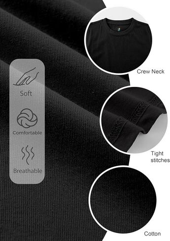 Boys T-Shirts 5 Pack,100% Cotton Jersey Short Sleeve Crew Neck Shirts for Boys School,Daily and Sports Wear 4-16 Years in Kuwait