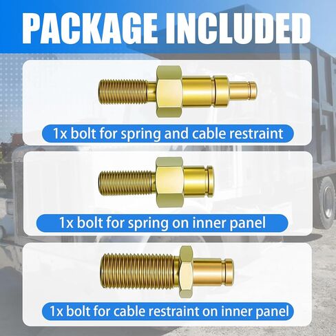 2Pcs 13-04638 Hood Springs, Cable and Stud Bolts with Retaining Rings Compatible with Peterbilt 357,377 & 379 Series (1987-2008) Trucks Hood - Replace 13-03761, L92-6000-0718,13-03662,13-04638 in Saudi Arabia