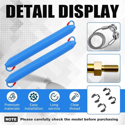 2Pcs 13-04638 Hood Springs, Cable and Stud Bolts with Retaining Rings Compatible with Peterbilt 357,377 & 379 Series (1987-2008) Trucks Hood - Replace 13-03761, L92-6000-0718,13-03662,13-04638 in Saudi Arabia