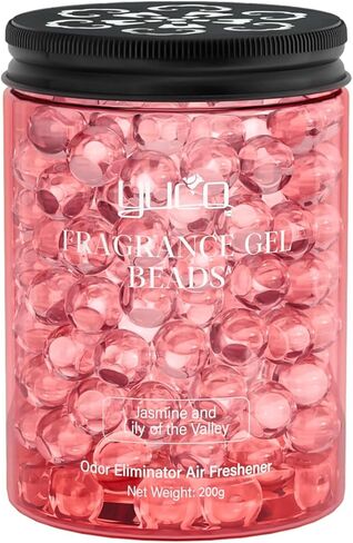 معطر هواء برائحة جل معطرة برائحة فائقة، يزيل الروائح الكريهة في السيارات والمكاتب ومناطق الحيوانات الأليفة والخزائن، ذو أساس نباتي، 200 جرام، عبوة من قطعة واحدة، الياسمين وزنبق الوادي in Kuwait