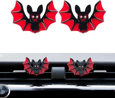 Cute Bat Air Freshener Vent Clip, 2PCS Car Vent Clips Decor, Air Diffuser Clips, Bat Car Interior Decor Accessories For Gifts in Saudi Arabia