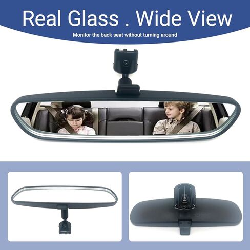 Rear View Mirror Compatible With 2016-2021 Honda Civic,2015-2020 Honda Fit,2016-2022 Honda Accord,2016-2024 Honda HRV HR-V,2017-2024 Honda CRV CR-V Replacement 76400-TF0-A01 in Kuwait