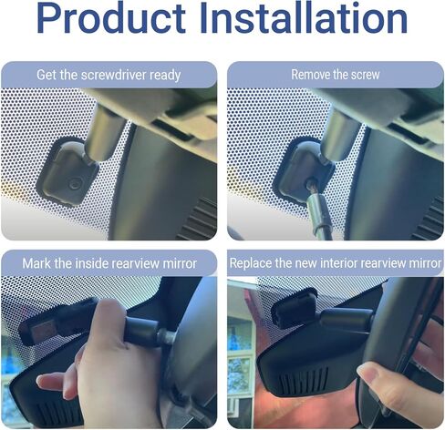 Rear View Mirror Compatible With 2016-2021 Honda Civic,2015-2020 Honda Fit,2016-2022 Honda Accord,2016-2024 Honda HRV HR-V,2017-2024 Honda CRV CR-V Replacement 76400-TF0-A01 in Kuwait