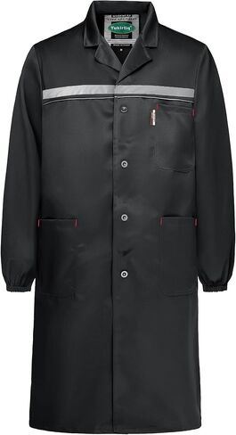 Men's Lab Coats Reflective Long Warehouse Coats DIY Garage Painter Laboratory Coat Scientist Work Smock in Saudi Arabia