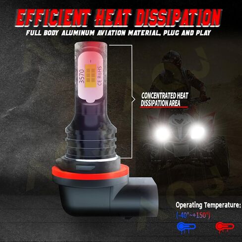 LED Bulbs For 2020 Kawasaki Utility MULE 4010 TRANS4X4 (KAF620RLS) 34901-HR3-A21,6000K Bright White Polaris 4011029 Lights, 2-Pack，34901 HR3 A21 LED bulbs in Kuwait