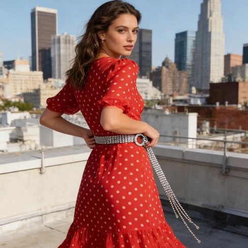 Rhinestone Waist Belt Silver Crystal Waist Chain with Tassel 53.15inch Diamond Dress Belt for Weddings Events Evening in Kuwait