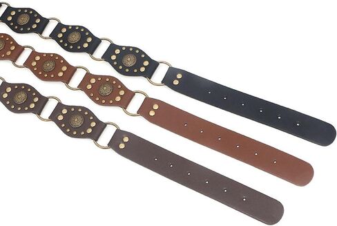 أحزمة غربية للنساء أحزمة كونشو على شكل قرص للسيدات بوهو برشام عتيقة أحزمة منخفضة الخصر لراعية البقر in Kuwait