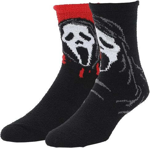 Bioworld Ghostface Mask & Blood Women's Chenille Crew Socks in Saudi Arabia