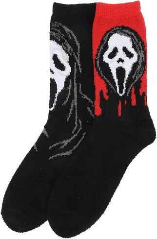 Bioworld Ghostface Mask & Blood Women's Chenille Crew Socks in Saudi Arabia