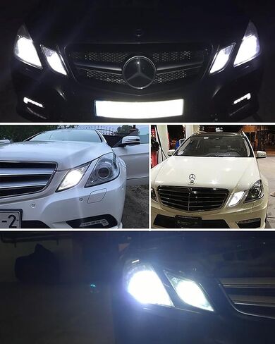 2 قطعة LED وقوف السيارات ضوء موقف الأبيض CANBUS لا خطأ ل 2010-2013 بنز E-Class W212 E350 E550 E63 AMG Pre-LCI in Saudi Arabia