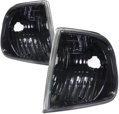 Black Clear Housing Front Corner Turn Signal Lights Parking Lamps k2 Compatible With 97-03 Ford F150 / 2004 Heritage / 97-99 F250 Light Duty / 97-02 Expedition in Kuwait