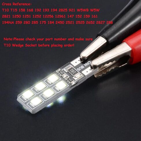 10 قطعة أضواء LED ، T10 W5W CANBUS T10 LED 12SMD 2835 Led خطأ مجاني 12 فولت مصدر ضوء السيارة إسفين Led لمبة خلفية مصباح إيقاف السيارة استبدال المصابيح in Kuwait