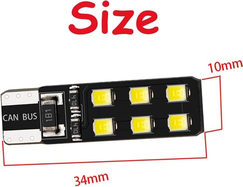 10 قطعة أضواء LED ، T10 W5W CANBUS T10 LED 12SMD 2835 Led خطأ مجاني 12 فولت مصدر ضوء السيارة إسفين Led لمبة خلفية مصباح إيقاف السيارة استبدال المصابيح in Kuwait