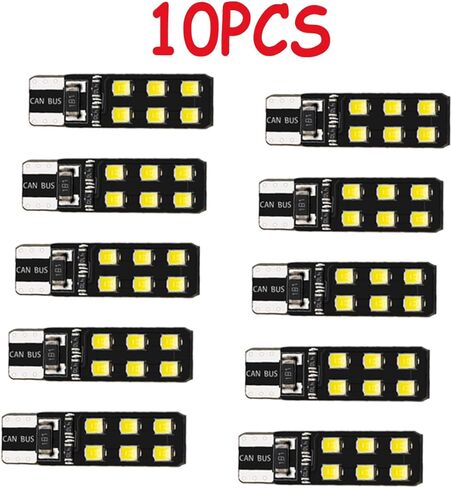 10 قطعة أضواء LED ، T10 W5W CANBUS T10 LED 12SMD 2835 Led خطأ مجاني 12 فولت مصدر ضوء السيارة إسفين Led لمبة خلفية مصباح إيقاف السيارة استبدال المصابيح in Kuwait