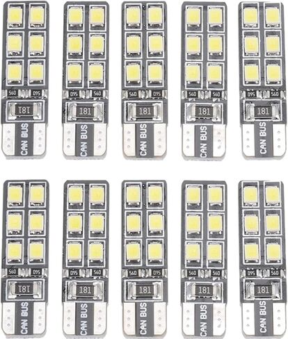 10 قطعة أضواء LED ، T10 W5W CANBUS T10 LED 12SMD 2835 Led خطأ مجاني 12 فولت مصدر ضوء السيارة إسفين Led لمبة خلفية مصباح إيقاف السيارة استبدال المصابيح in Kuwait