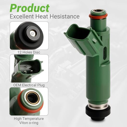 Fuel Injectors Set of 4 Compatible with Toyota Celica MR2 Spyder Corolla Matrix Chevy Chevrolet Prizm Pontiac Vibe L4 1.8L 2.0L # Replace 23209-0D040 FJ415 23209-22040 94859505 842-12248 in Kuwait