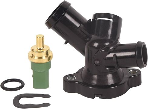 Coolant Hose Flange w/Sensor for Volkswagen Jetta 2005-2014, Beetle 2006-2010, 2012-2014, Golf 2010-2014 Replace for 07K121133E, 07K-121-133-E, 1470096, SK9026131 in Kuwait