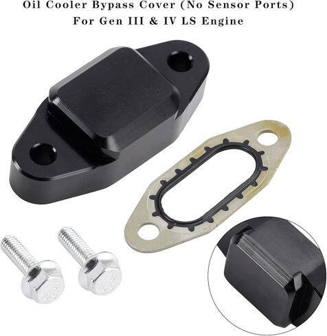 غطاء تجاوز مبرد زيت Bruce & Shark (بدون منافذ مستشعر) لمحرك LS لمحرك Chevy Silverado لسيارة GMC Sierra Camaro Corvette، مع حشية، يستبدل 12577903 in Saudi Arabia