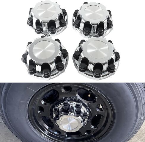 8 Lugs Wheel Center Caps Compatible with Chevy Silverado Avalanche Suburban&GMC Sierra Yukon 1500 2500 3500 Auto Hub Covers Fits 16" Replacement 15039489, 15039488, 9597169, 9597170(4 PCS) in Saudi Arabia
