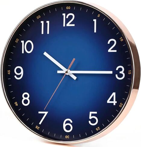Wall Clock - 12" Retro Rustic Style Quartz Silent Non-Ticking Wooden Battery Operated Wall Clocks for Living Room, Kitchen, Home, Bathroom, Bedroom(M537) in Saudi Arabia
