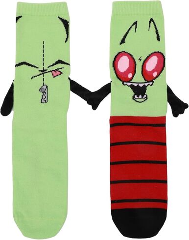 جوارب Bioworld Invader Zim Gir & Zim النسائية الكاجوال in Saudi Arabia