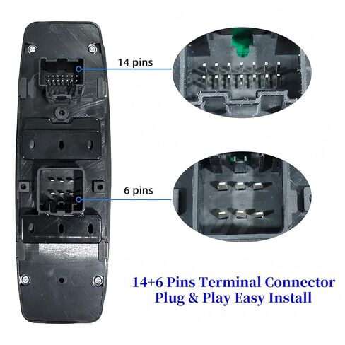 مفتاح تحكم رئيسي في نافذة السائق الأمامي الأيسر متوافق مع 2017 2018 2019 دودج رحلة استبدال OE # 68307001AA in Kuwait