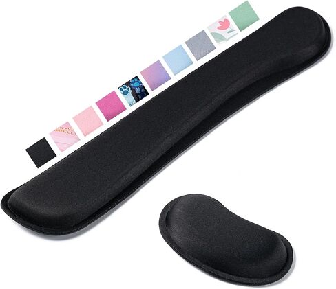 Hoewina Keyboard Wrist Rest,Ergonomic Wrist Rest,Superfine Fabric and Gel Memory Foam Wrist Pad for Computer Keyboard for Easy Typing & Pain Relief, Suitable for Office, Family, Outdoor, Black in Kuwait