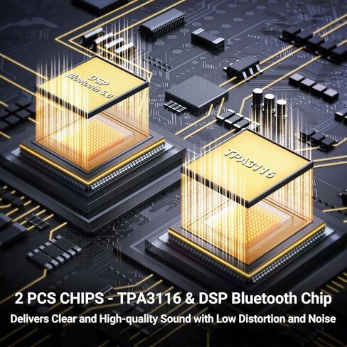 SM618 Bluetooth 5.0 Stereo Audio Receiver Amplifier 2.1 Channel Mini Hi-Fi Class D Integrated Amp 50 Watt x2+100 Watt for Home Outdoor Passive Speakers/Subwoofer Powered Subwoofer (Gray) in Kuwait