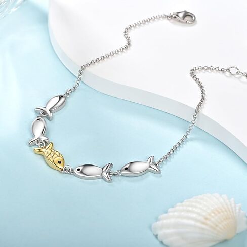 Swim Against The Current Bracelet 925 Sterling Silver Inspirational Jewelry for Women Gift in Kuwait