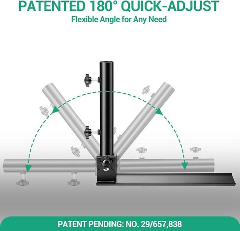 عمود علم الباب الخلفي ومجموعة القاعدة، طقم علم محمول بطول 10 أقدام مع علم أمريكي 250D، قابل للتعديل 180 درجة للسيارة والشاحنة للتخييم والملاعب والأحداث الخارجية in Saudi Arabia