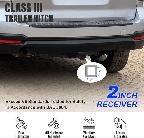 APS Rear Trailer Hitch, 2 inch Towing Hitch Receiver Class 3 Hitch Cover Included Compatible with Subaru Forester 2014-2018 in Saudi Arabia