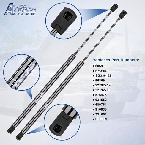 6869 Rear Window Glass Shocks Struts Lift Supports Gas Springs Compatible with 2015-2020 Cadillac Escalade Chevy Tahoe GMC Yukon, 2016-2020 Chevy Suburban, Replacement SG330128, Pack of 2 PCS in Saudi Arabia