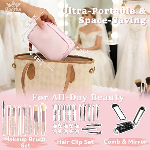 Bridal Emergency Kit for Wedding Day, 60+ Pcs Wedding Essentials Survival Set for Team Bride with Cosmetic Bag & Travel Must-Haves, Honeymoon, Daily Commute in Saudi Arabia