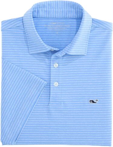 Vineyard Vines Bradley Stripe Sankaty Performance Polo, Blue/Ocean Breeze, M in Saudi Arabia