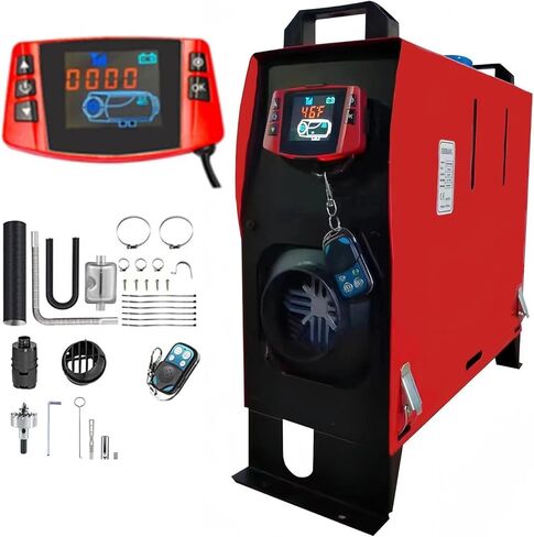ZHIBANG Diesel Air Heater Unique Intelligent 12V/8KW Parking Heater，Diesel Heater with Smart LCD Display, 10L Fuel Tank and Muffler, Suitable for RV, Trailer, Truck, Boat in Saudi Arabia
