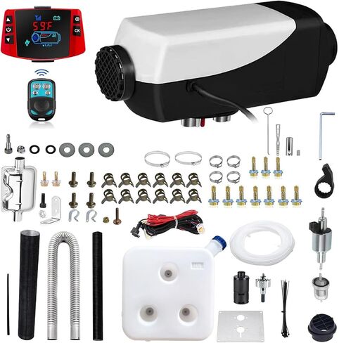 سخان هواء ديزل ZHIBANG ذكي فريد من نوعه 12 فولت/8 كيلو وات، سخان ديزل مع شاشة LCD ذكية، خزان وقود 10 لتر وكاتم صوت، مناسب للمركبات الترفيهية والمقطورة والشاحنة والقارب in Kuwait