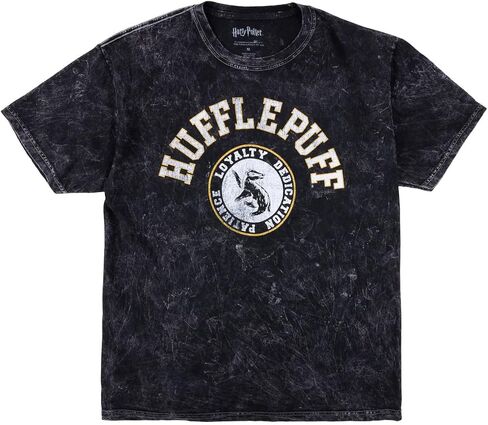 تي شيرت Harry Potter Hufflepuff Varsity للرجال ذو لون أسود عتيق ذو رقبة دائرية وأكمام قصيرة in Saudi Arabia