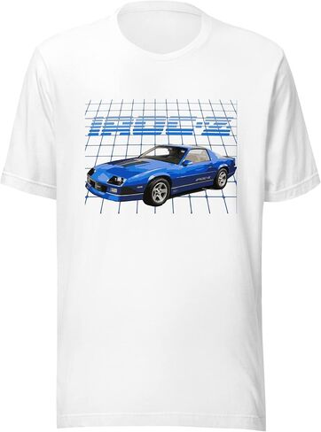 تي شيرت 1989 Blue Chevy Camaro IROC-Z 1 LE بأكمام قصيرة للجنسين in Saudi Arabia