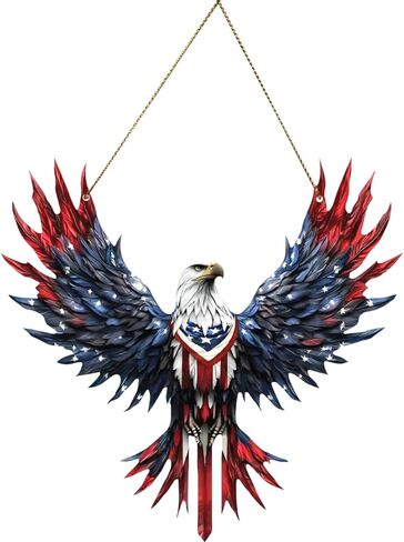 4th of July Independence Day Decor, Veteran Honor American Eagle Acrylic Ornament, 6-Inch, Military Gift, Memorial Day, Veteran’s Day Keepsake, Patriotic Hanging Decoration in Saudi Arabia